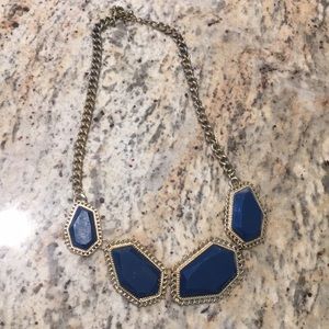 Navy blue statement necklace